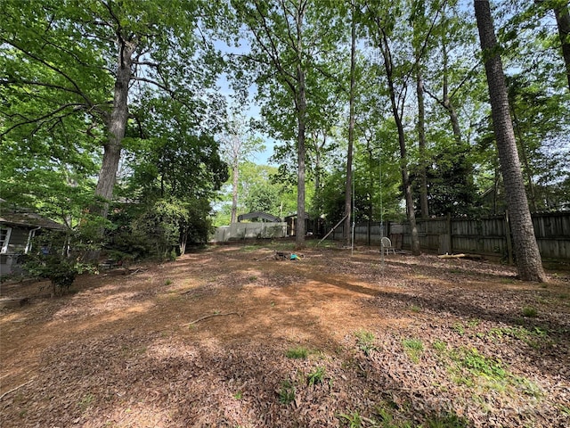 view of fenced backyard
