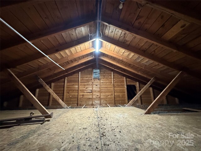 view of attic