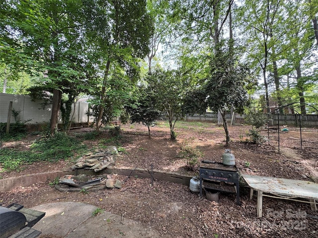 view of fenced backyard
