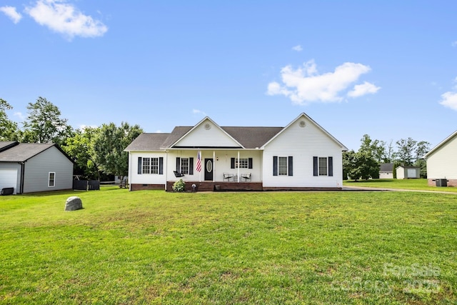 170 Wagon Wheel Way Unit 4, Salisbury, NC 28147 - view of front facade with crawl space, a front lawn, and covered porch