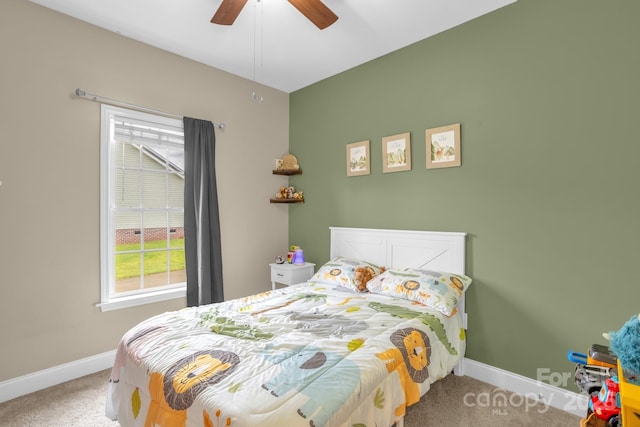 170 Wagon Wheel Way Unit 4, Salisbury, NC 28147 - bedroom with carpet floors, baseboards, and a ceiling fan
