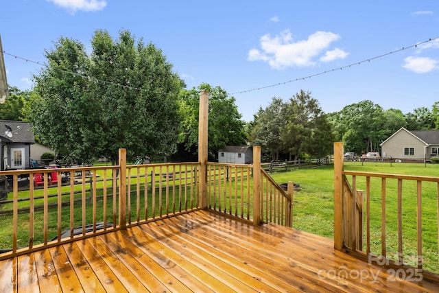 170 Wagon Wheel Way Unit 4, Salisbury, NC 28147 - wooden terrace with a shed, an outdoor structure, and view of scattered trees