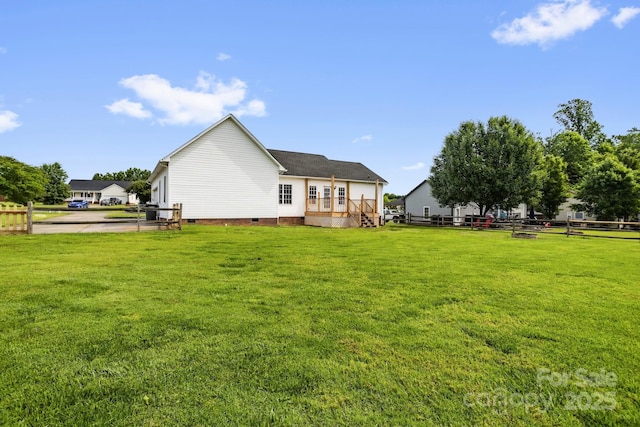 170 Wagon Wheel Way Unit 4, Salisbury, NC 28147 - rear view of house with crawl space and a wooden deck
