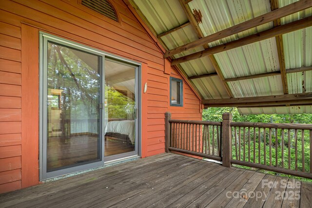 214 Laurel Mountain Trl, Saluda, NC 28773 - view of deck