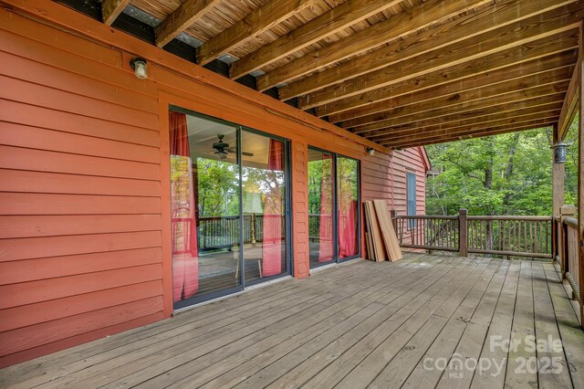 214 Laurel Mountain Trl, Saluda, NC 28773 - view of wooden terrace