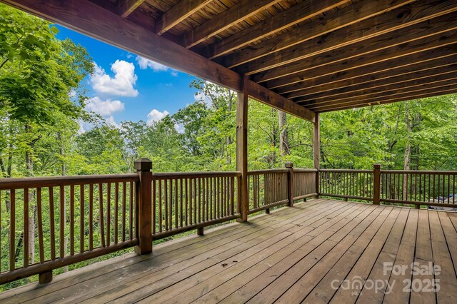 214 Laurel Mountain Trl, Saluda, NC 28773 - view of wooden terrace
