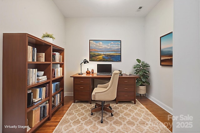 467 Granite Lake Ct, Denver, NC 28037 - office with baseboards and wood finished floors