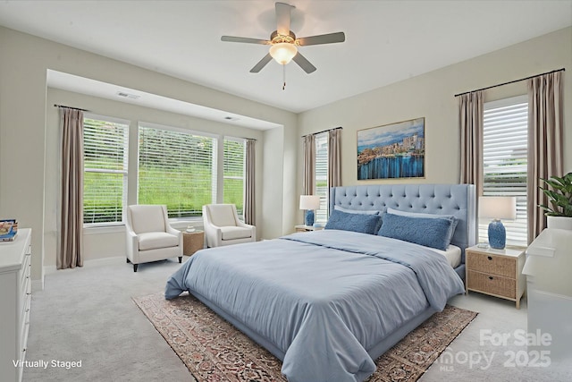 467 Granite Lake Ct, Denver, NC 28037 - bedroom with light carpet, baseboards, and a ceiling fan