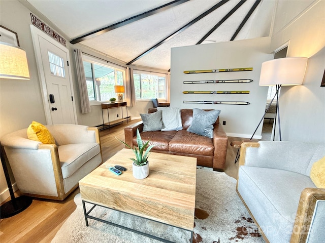 109 Beechwood Ln, Beech Mountain, NC 28604 - living area featuring wood finished floors and baseboards