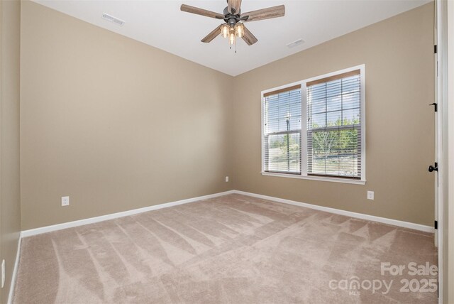 3105 Bonterra Blvd, Indian Trail, NC 28079 - unfurnished room with light carpet, baseboards, and a ceiling fan