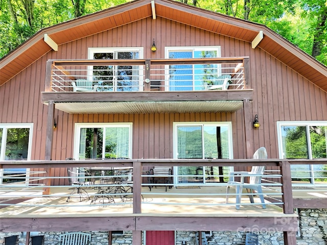 80 Hidden Falls Rd, Maggie Valley, NC 28751 - back of property with a balcony