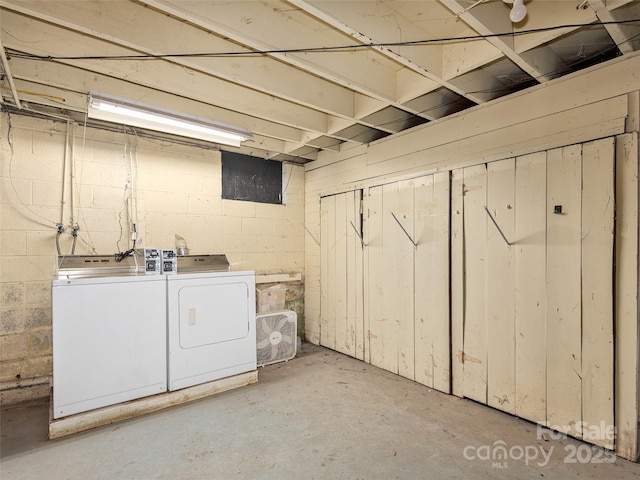 19 Murdock Ave Unit 1, 2, 3, 4, Asheville, NC 28804 - unfinished basement with separate washer and dryer and concrete block wall