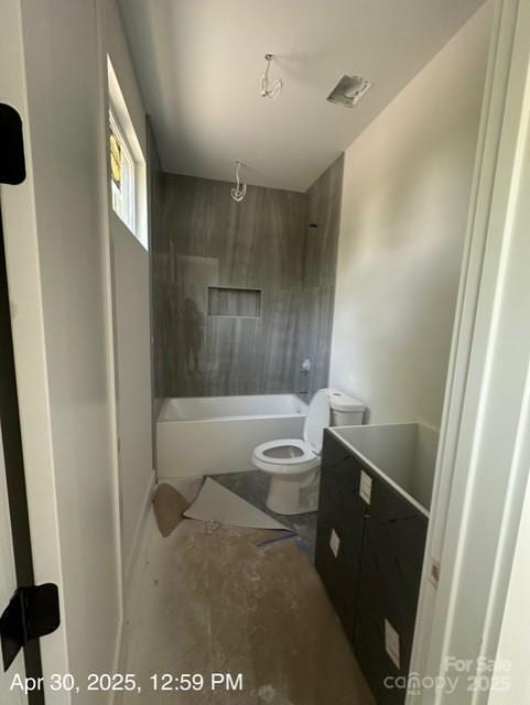 312 Wesley Heights Way Unit A, Charlotte, NC 28208 - bathroom featuring toilet,  shower combination, and vanity