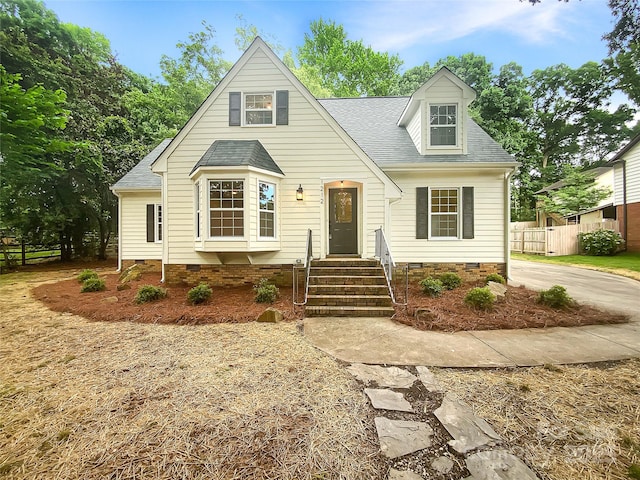 1212 Beechdale Dr, Charlotte, NC 28212 - cape cod house with crawl space and a shingled roof