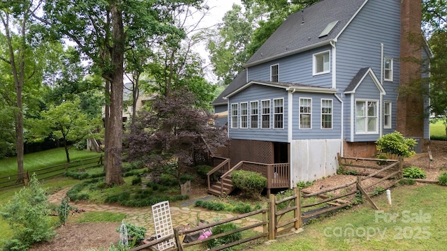 211 Southfork Dr, Belmont, NC 28012 - view of side of property featuring fence and a shingled roof