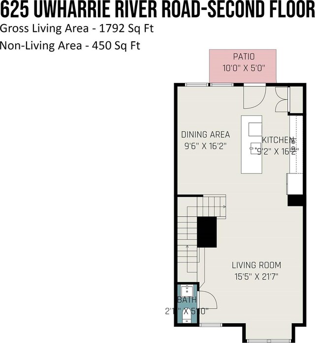 625 Uwharrie River Rd, Charlotte, NC 28211 - home floor plan