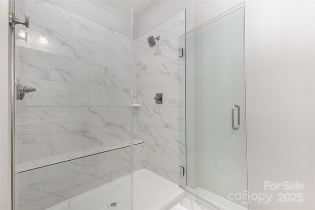 625 Uwharrie River Rd, Charlotte, NC 28211 - full bath with a shower stall and marble finish floors