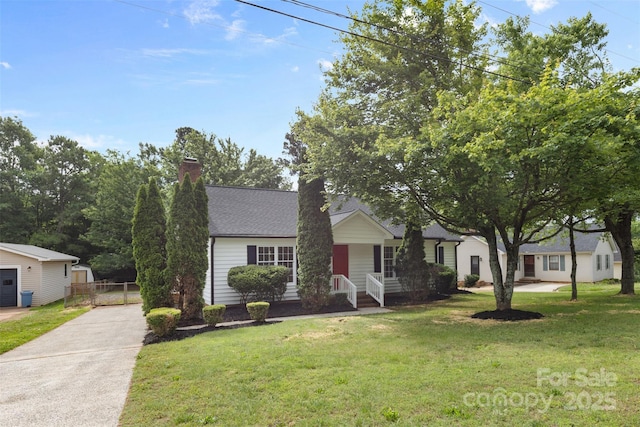 6412 Sullins Rd, Charlotte, NC 28214 - view of front of property featuring driveway and a chimney