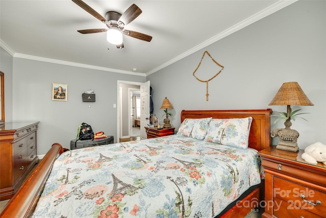 622 University Dr, Rock Hill, SC 29730 - bedroom with crown molding and a ceiling fan