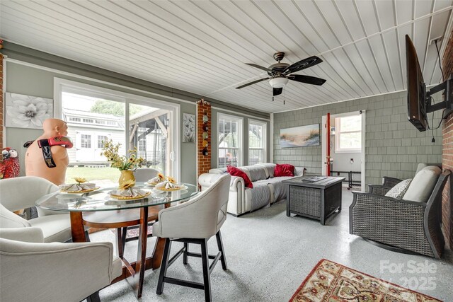 622 University Dr, Rock Hill, SC 29730 - dining room featuring a ceiling fan