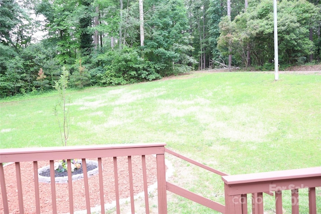 view of grassy yard