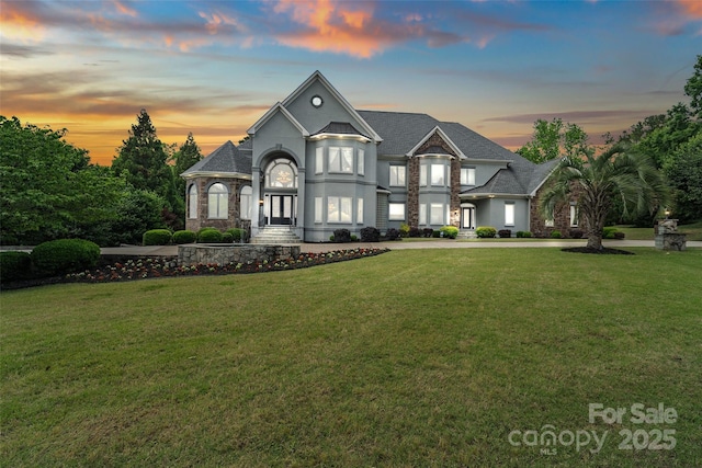 2971 Kaneland Ct, Rock Hill, SC 29732 - french country inspired facade featuring a yard and stone siding