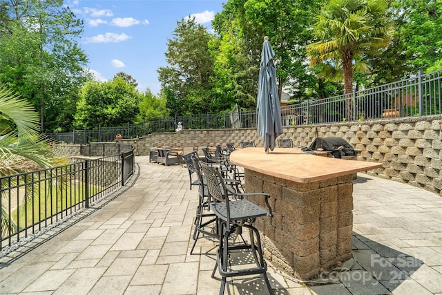 2971 Kaneland Ct, Rock Hill, SC 29732 - view of patio / terrace featuring fence, area for grilling, and view of wooded area