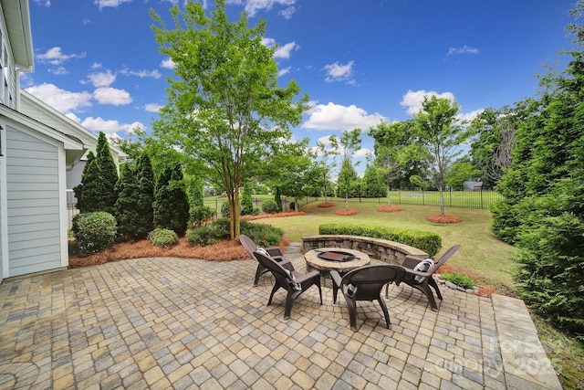 295 Helton Ln, Fort Mill, SC 29708 - view of patio / terrace with an outdoor fire pit