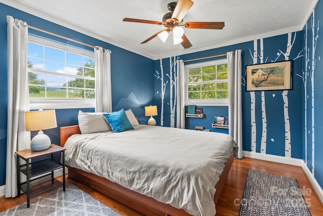 27 Dixon Ter, Candler, NC 28715 - bedroom with wood finished floors and ceiling fan