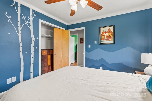 27 Dixon Ter, Candler, NC 28715 - bedroom with a closet and ceiling fan