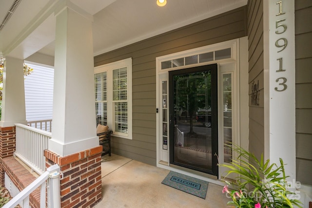 15913 Trenton Place Rd, Huntersville, NC 28078 - entrance to property with a porch