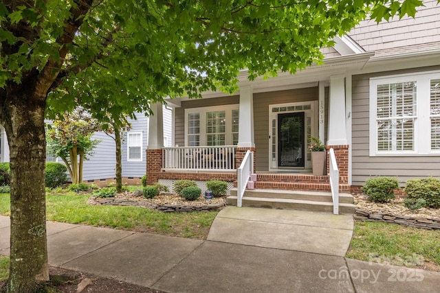 15913 Trenton Place Rd, Huntersville, NC 28078 - view of exterior entry featuring a porch