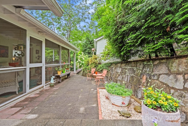 160 Hidden Hill Rd, Tryon, NC 28782 - view of patio with a sunroom