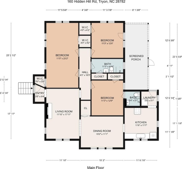160 Hidden Hill Rd, Tryon, NC 28782 - property floor plan