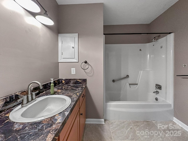361 Settlemyer Rd, Morganton, NC 28655 - full bath featuring baseboards, vanity, and  shower combination