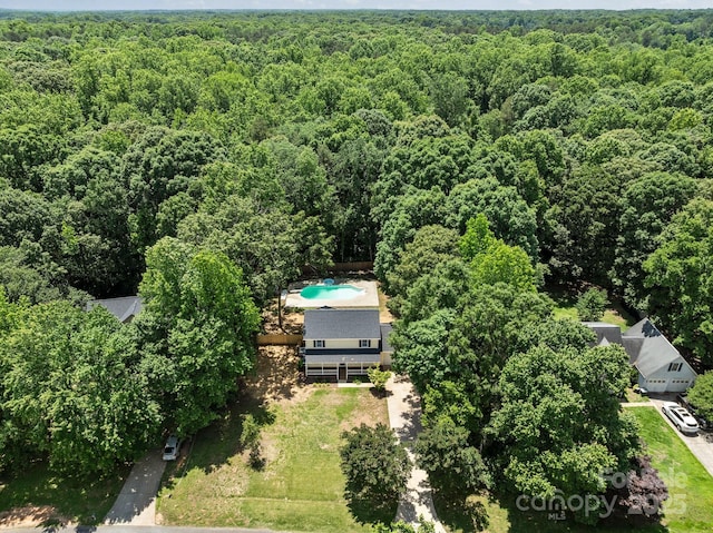 219 Proctor Dr, Salisbury, NC 28147 - bird's eye view of a heavily wooded area and a pool area