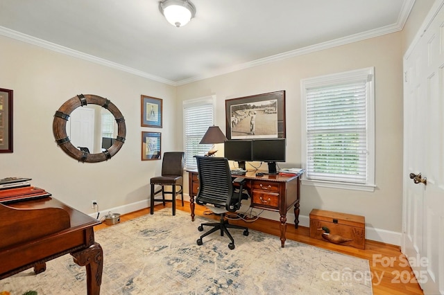 2025 Sagamore Rd, Charlotte, NC 28209 - office space with crown molding, baseboards, and wood finished floors