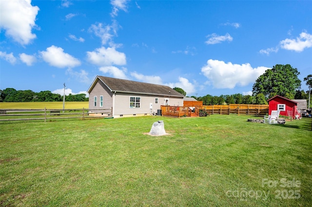 509 Brawley Rd Unit 7, Cleveland, NC 27013 - view of yard with a wooden deck, an outbuilding, and a storage unit