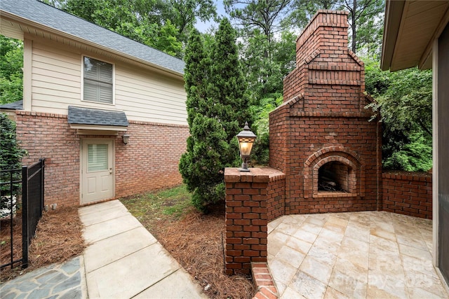 310 Ridge Reserve Dr, Clover, SC 29710 - view of patio / terrace with a fireplace