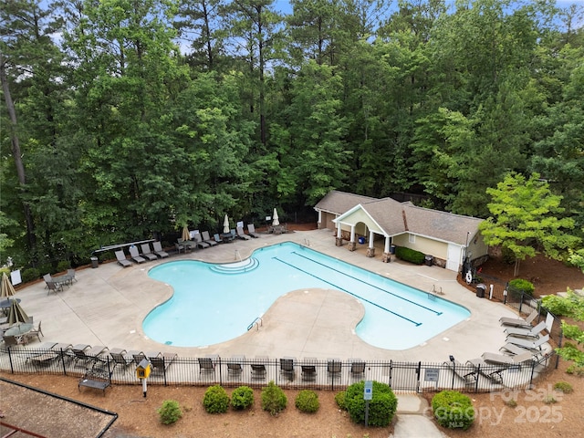 310 Ridge Reserve Dr, Clover, SC 29710 - community pool with a patio area and view of wooded area