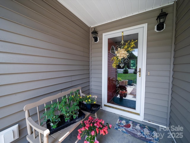 view of doorway to property