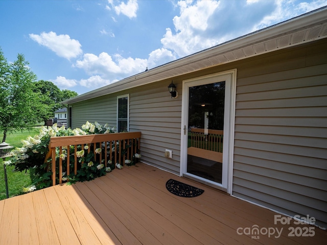 view of wooden deck