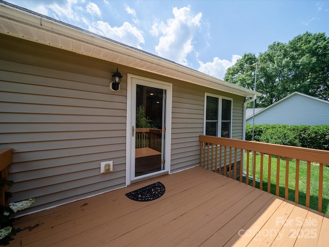 view of wooden deck