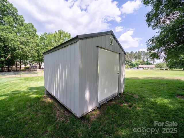view of shed
