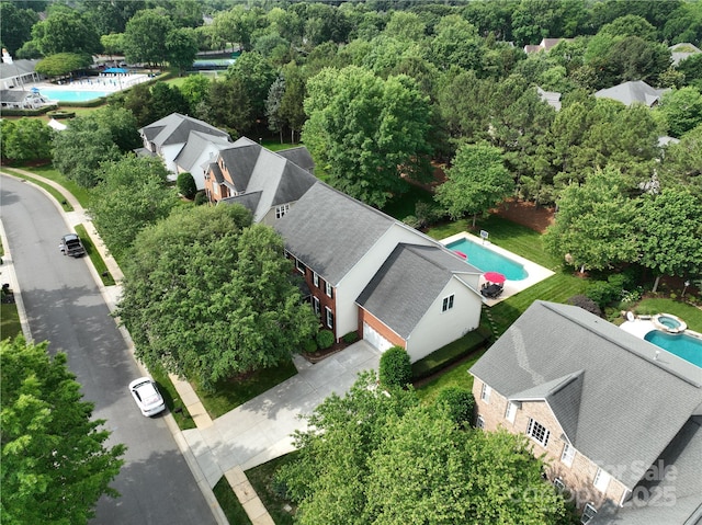 8612 Tintinhull Ln, Waxhaw, NC 28173 - drone / aerial view of a pool area