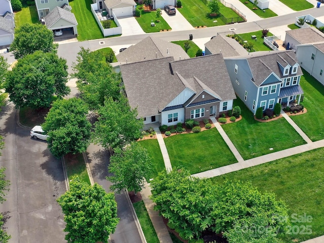 aerial perspective of suburban area