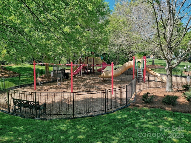 view of community jungle gym