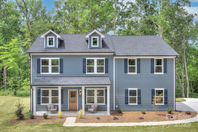 1025 Harrogate Dr, Bessemer City, NC 28016 - view of front of house featuring roof with shingles and a porch