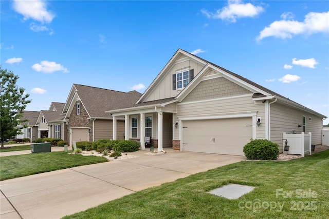 274 Robinwood Ln, Lake Wylie, SC 29710 - craftsman-style home with concrete driveway, board and batten siding, and a garage