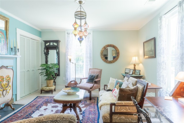 131 E Lexington Rd, Mocksville, NC 27028 - living room featuring ornamental molding